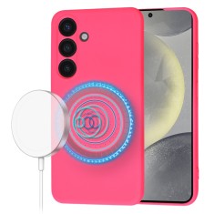 Husa silicon Samsung Galaxy S24 Techsuit SoftFlex MagSafe, fucsia foto
