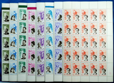 1964 Figuri de seama din trecutul operei 8 Coli x50 timbre (1 eroare) MNH LP 578 foto