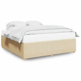 Cumpara ieftin Cadru de pat fara saltea, crem, 180x200 cm, textil