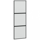Cumpara ieftin Usa glisanta, negru, 76x205 cm, sticla securizata si aluminiu