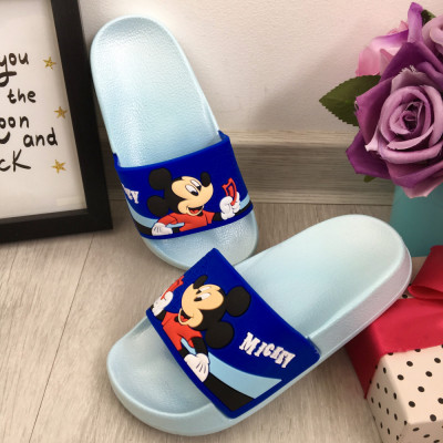 Papuci bleu de vara cu Mickey pentru copii baieti 26 28 30 32 34 cod 0847 foto