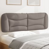 VidaXL Pernă pentru tăblie de pat, gri taupe, 160 cm, material textil