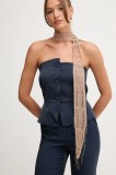 Hoss Intropia eșarfă culoarea maro, cu imprimeu, 5022307