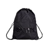 Rucsac Sport cu snur, 32.5x41.5 cm, ATU-089574, Negru, Marime universala, Oem