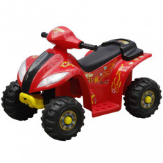 ATV electric copii rosu si negru foto