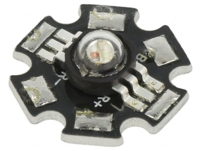LED RGB 3W 130&amp;deg; 350mA SMD 44-52lm &amp;Oslash;6mm foto