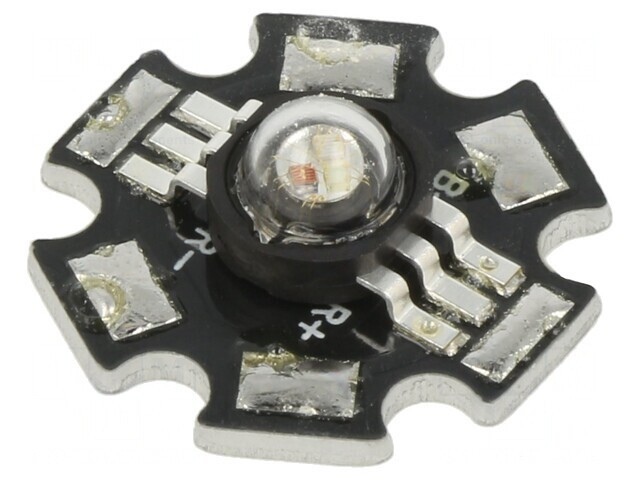 LED RGB 3W 130&deg; 350mA SMD 44-52lm &Oslash;6mm