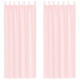 Cumpara ieftin Perdele Voile cu buzunare pentru bare 2 buc Roz deschis