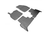 Covorase Auto Tip Tavita Cauciuc Renault Grand Scenic II 2003-2009 + Protectie Tunel Spate, Negre