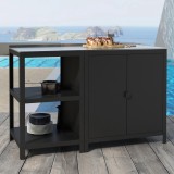 Set mobilier gradina, en.casa, PXSL-0131 PXSL-013292 x 80 x 50 cm, otel, negru, argintiu HausGarden Leisure