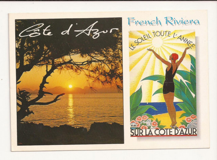 FR1 -Carte Postala - FRANTA- Cote D&#039;Azur, French Riviera, necirculata