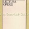 Lectura Operei - Mircea Anghelescu
