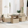 VidaXL Set de canapele pentru grădină 6 pcs Bej 100 x 55 x 73 cm 3357204
