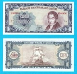 Chile (pick 141) 100 Escudos 1964 UNC serie: G9 1502056; "Escuadra Libertadora del Per&uacute;"