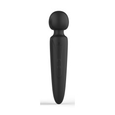 Premium Vibrator Masaj Wand, 10 Moduri Vibratii, Silicon, USB, Negru, JGF Sex Toys