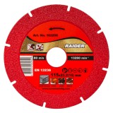 Disc diamantat pentru taiere uscata 115x22,2 mm ultra-subtire Raider Pro