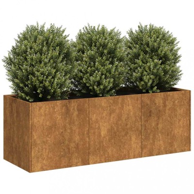 Jardinieră Rusty 120x40x40 cm Oțel pentru intemperii foto