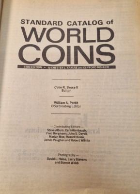 Standard catalog of wolld coins foto