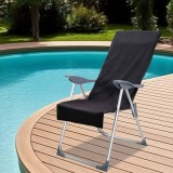 vidaXL Prosoape pentru scaune de exterior 2 pcs Negru 130 x 60 cm 42011506
