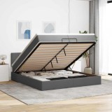 VidaXL Cadru de pat otoman cu saltea țesătură gri &icirc;nchis 200x200 cm 3311485