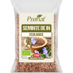 Seminte de in bio, 250g Pronat