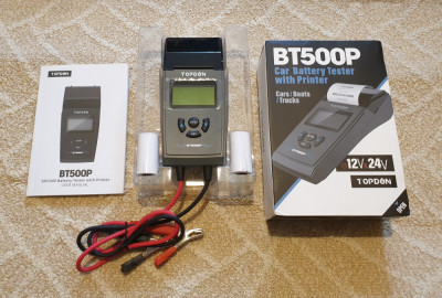 Tester prof. baterii Topdon BT500P cu printer incorporat , 12-24V foto