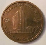 Cumpara ieftin MMM - Medalie Romania "Hotel SOFITEL anul 2000 World Trade Center" / bronz D: 32 mm 2 g / stare buna, estetica frumoasa