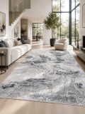 Cumpara ieftin Covor Itea gri 60 x 110 cm Polipropilena Antialergic Fir 10mm Design Geometric Living Dormitor