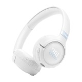 Casti JBL Tune 680NC On-Ear, Alb, Wireless, Bluetooth 6.0, ANC, JBL Pure Bass, Autonomie 76h, Multipoint