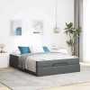 VidaXL Cadru de pat cu depozitare Gri &icirc;nchis 160 x 200 cm țesătură 3399502