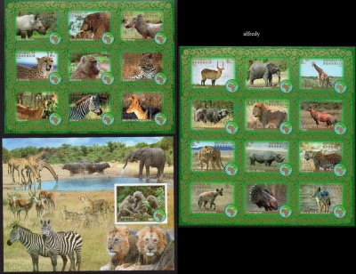 ABHAZIA 2008, Fauna, nedant., engleza, MNH foto