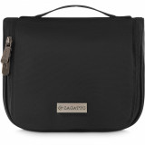 Geanta cosmetice, Zagatto&reg; Voyager, Neagra, Unisex, 20x17x9 cm, Impermeabila, Cu agatator si oglinda, Ideala pentru voiaj, ZG731