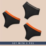 Kit ușor chiloți menstruali, lenjerie menstruală reutilizabilă, Dimensiune: XXL (44); Culoare: Negru