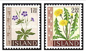 Islanda 1960 - flori, serie neuzata foto