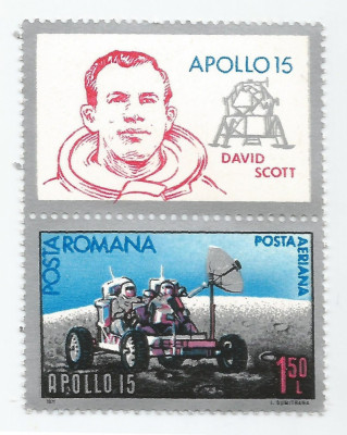 Rom&amp;acirc;nia, LP 772/1971, Apollo 15, MNH foto