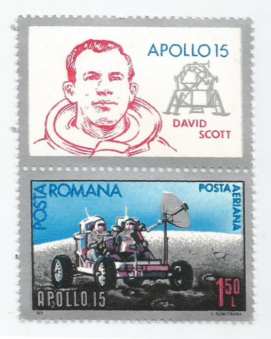 Rom&acirc;nia, LP 772/1971, Apollo 15, MNH
