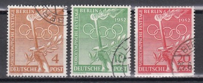 Berlin 1952 - Jocurile Olimpice Helsinki, Cota 40.25 Euro, Stampilat foto