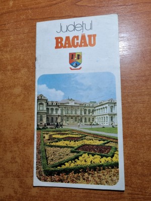 pliant de prezentare si harta judetul bacau - din anul 1978 foto