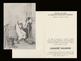 1979 Invitatie vernisaj Expozitia de arta Honor&eacute; Daumier, Cabinetul de Stampe