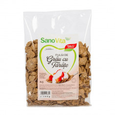 Fulgi de Grau cu Tarate Sano Vita, 150 g, Cereale Fulgi, Fulgi Cereale, Cereale Crocante, Fulgi Crocanti, Fulgi Micul Dejun, Cereale Micul Dejun, Fulg