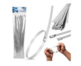 Set cleme din inox, 7,9x400mm, 100 bucati, Geko G17262