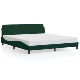 Cumpara ieftin Cadru de pat, Dover, verde inchis, 180x200 cm, catifea
