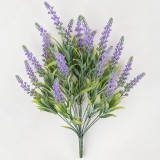 Planta Artificiala,Floare Decorativa de Lavanda,18 Ramuri,54 cm,Mov si Verde,Set de 2 Bucati