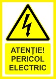 Placuta atentie pericol eletric