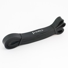 Banda elastica fitness HMS GU05 neagra, 208 cm, rezistenta 11.34-29.48 kg