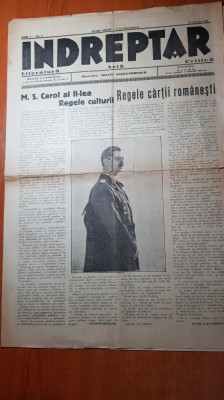 ziarul indreptar 21 aprilie 1936-M.S. carol al 2-lea regele culturii foto