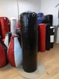Sac de Box Gladiator 150x45 cm, 80 KG, Negru, Umplut, Sistem Antibalans, Prindere 5 Puncte, Diametru 45 cm