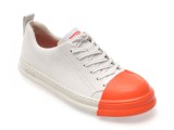 Pantofi sport CAMPER albi, JUNCTION, din piele naturala