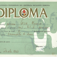 AMS# - DIPLOMA PIONER DIN CADRUL CONCURSULUI DE DESEN, din tabara Navodari, 1969