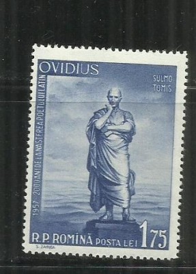 ROMANIA 1957 - 2000 DE ANI DE LA NASTEREA LUI OVIDIU, MNH - LP 440 foto